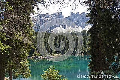 Karersee,Italy Stock Photo