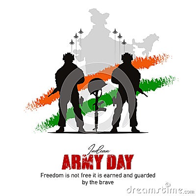 National Army Day Vector Illustration