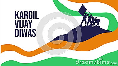 kargil vijay diwas banner template vector Vector Illustration