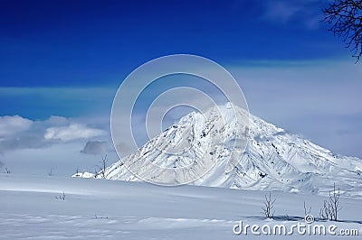 Kamchatskiy volcano in Kamchatka Stock Photo