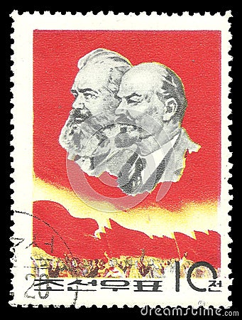 Karl Marx and Lenin Editorial Stock Photo