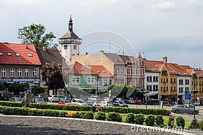 Karlovo namesti town square in Roudnice nad Labem Editorial Stock Photo