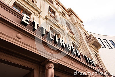 Karlsruhe Ettlinger Tor Shopping Center Letters Closeup Exterior Editorial Stock Photo