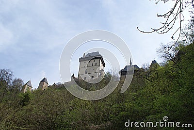 KarlÅ¡tejn Castle, KarlÅ¡tejn, Beroun, Central Bohemian Region, Czech Republic Stock Photo