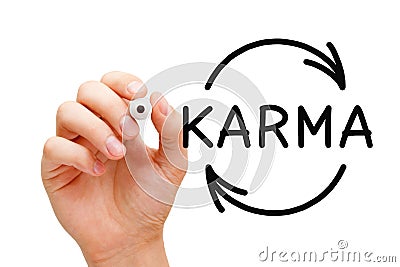 Karma Cycle Arrows Concept Stock Photo