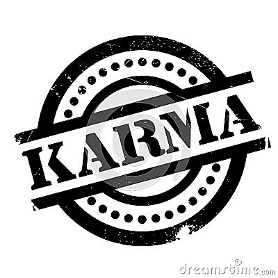 Karma rubber stamp Stock Photo