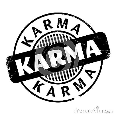 Karma rubber stamp Stock Photo