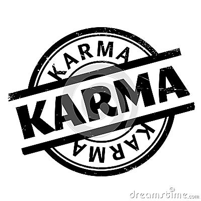 Karma rubber stamp Stock Photo