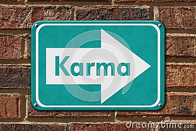 Karma Sign Stock Photo