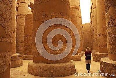 Karnak Temple In Luxor, Egypt Stock Photo