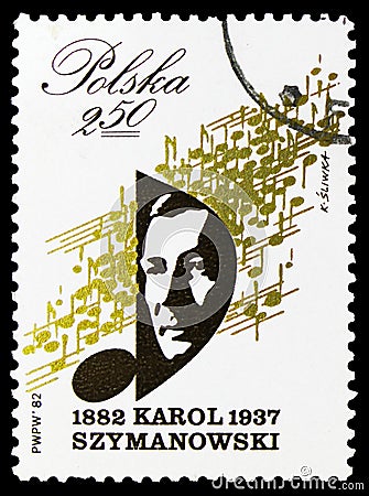 Karol Szymanowski, Composer (1882-1937), serie, circa 1982 Editorial Stock Photo