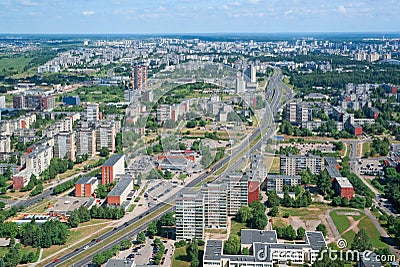 Karolinishkes district of Vilnius Stock Photo