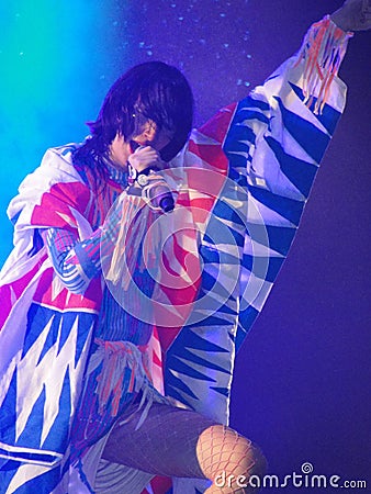 Karen O, a rock star on stage Editorial Stock Photo