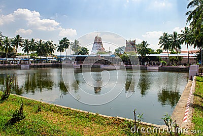 Karpaka Vinayakar Temple Pillaiyarpatti Pillaiyar Temple Stock Photo