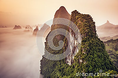 Karst Mountains of China Stock Photo