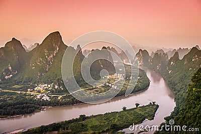 Karst Mountains Landscape Stock Photo