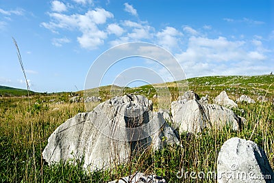 Karst tableland and sky Stock Photo