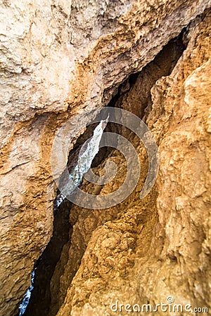 Karstic crack Stock Photo