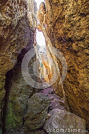 Karstic crack Stock Photo