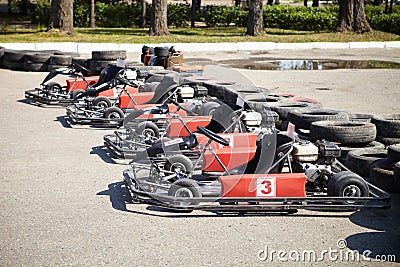Kart Racing. Stock Photo