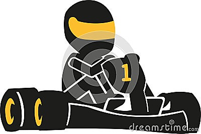 Kart racing icon Vector Illustration