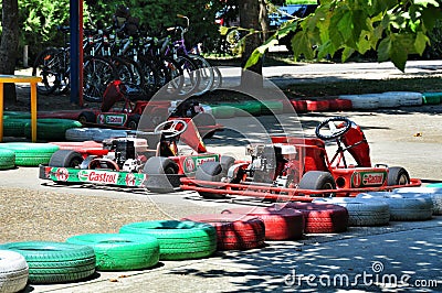 Kart Racing Editorial Stock Photo