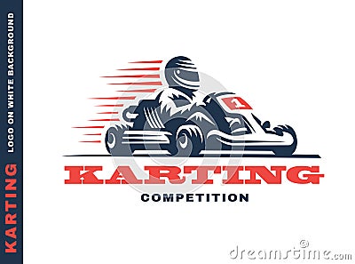 Kart racing winner Vector Illustration