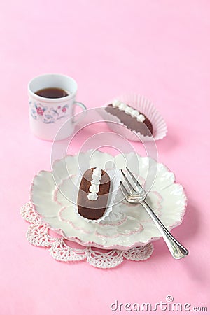 Kartoshka - Traditional Russian Chocolate Sweet Stock Photo