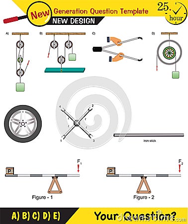 Physics - simple machines, eps Stock Photo