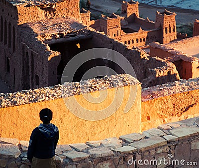 Kasbah Ait Ben Haddou in the Atlas Mountains of Morocco. UNESCO World Heritage Site since 1987. Several films have been Editorial Stock Photo