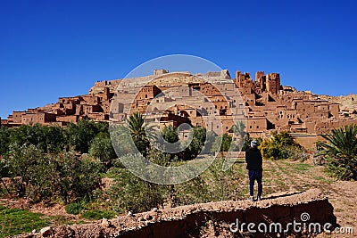 Kasbah Ait Benhaddou in Morocco, traditional berber clay ksar - fortified city Stock Photo