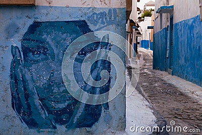Kasbah of the Udayas Graffiti Rabat Editorial Stock Photo
