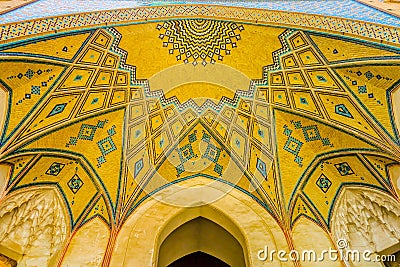 Kashan Agha Bozorg Mosque 07 Stock Photo