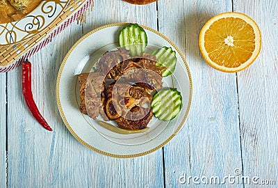 Kashmiri Style Mutton Ribs Stock Photo