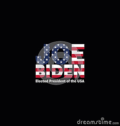 Joe Biden Elected US president. It was chosen in 2020. Vector Illustration