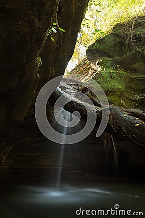 Kaskaskia Canyon cascade. Stock Photo