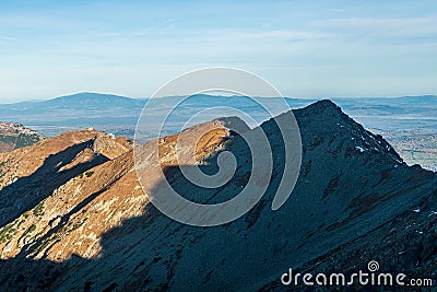 Kasprowy Wierch, Beskid and Posrednia Turnia in autumn Tatra mountains on polish - slovakian borders Stock Photo