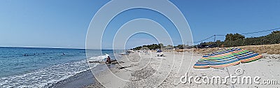 Kassandra Greece Sand beach sea Stock Photo