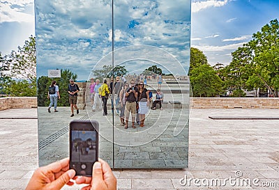 The `Documenta` in Kassel takes place every five years and lasts three months. Editorial Stock Photo
