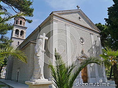 Kastel gomilica at long the Kastela Riviera Stock Photo