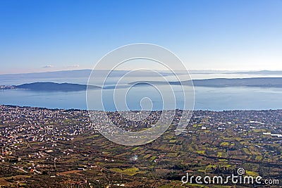 Kastela Bay between town Trogir and Split, Croatia Stock Photo