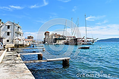 The ancient fort in Castela in the heart of Dalmatia, Croatia Editorial Stock Photo