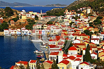 Kastellorizo town, Kastellorizo island, Dodecanese islands, Greece Stock Photo