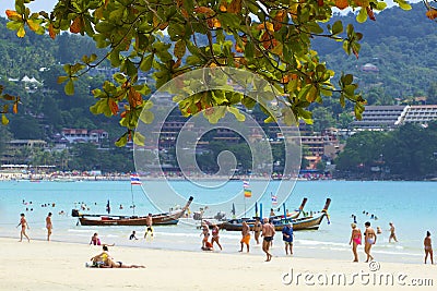 Kata beach area in Phuket, Thailand Editorial Stock Photo