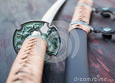 Katana samurai sword Stock Photo