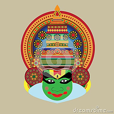 kathakali artist vector illustration Vector Illustration