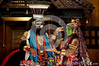 Kathakali performers Editorial Stock Photo