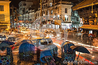 Kathmandu chaos Editorial Stock Photo