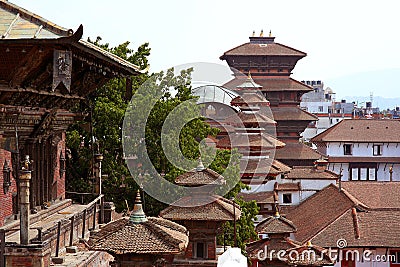 Kathmandu cityscape, Durbar Square, Nepal Stock Photo