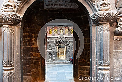 Golden Temple in Kathmandu Editorial Stock Photo